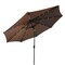 Hiland Solar Market Umbrella with LED Lights in Tan with Base MKC-UMB-T - alternate 1